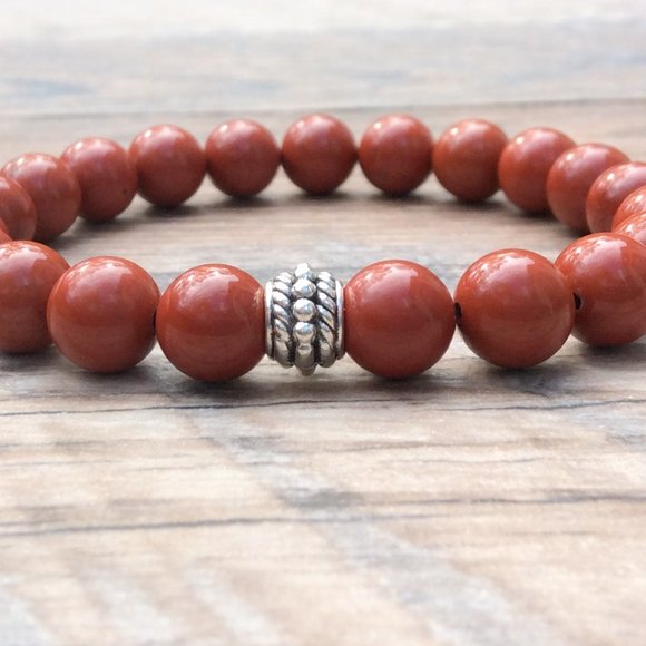 Red Jasper bracelet - Root chakra, crystal healing bracelet - Picture 4 of 9